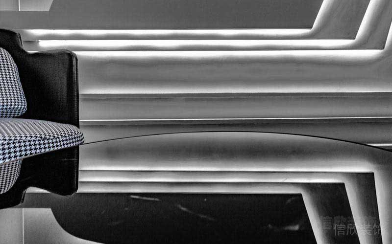 現代風格辦公空間墻面藏光