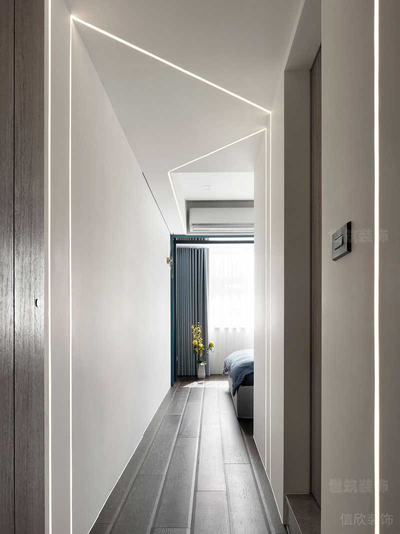 現(xiàn)代風(fēng)格家居樣板間客房線型燈