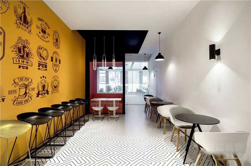 現代工業混搭風茶飲空間實景圖