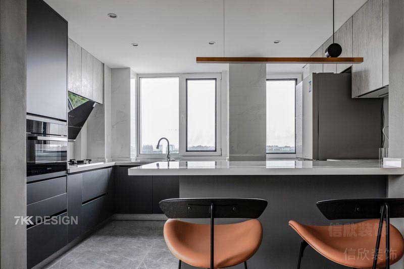 現(xiàn)代極簡風(fēng)格家居開放式廚房