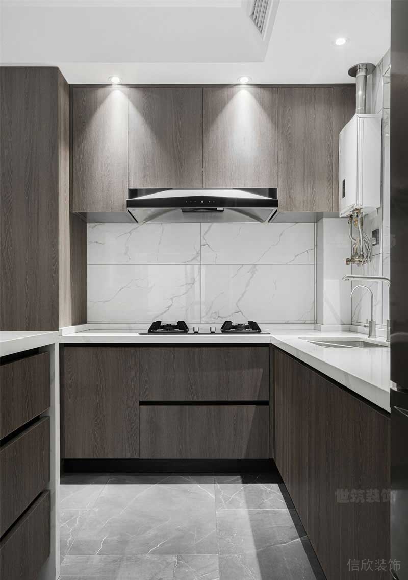 現(xiàn)代極簡風(fēng)家居樣板間廚房