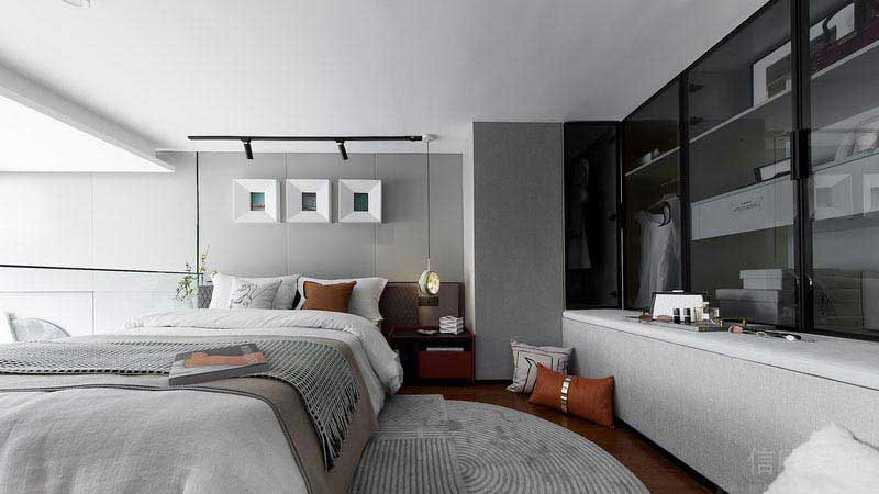 現(xiàn)代極簡(jiǎn)家居臥室休閑區(qū)