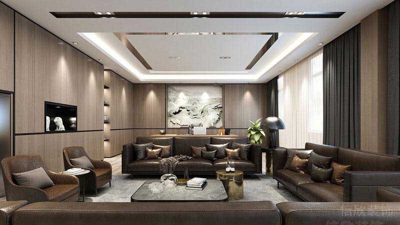 現(xiàn)代簡約風(fēng)格辦公空間董事長辦公室