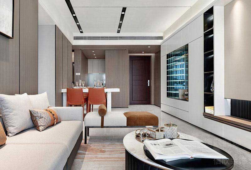 現代簡約風公寓客餐廳