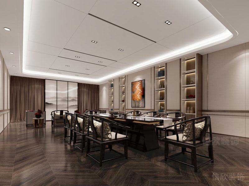 現(xiàn)代中式風(fēng)格辦公室品茶接待室