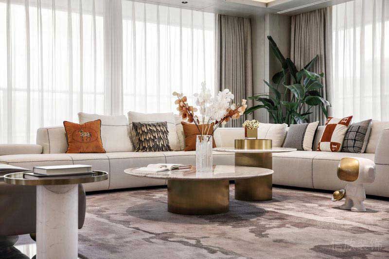 新房現(xiàn)代輕奢風沙發(fā)效果圖