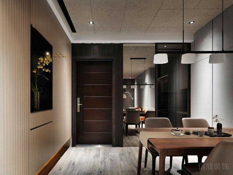 新居現(xiàn)代簡約風餐廳效果圖(1)