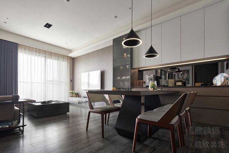 新居現(xiàn)代簡(jiǎn)約風(fēng)客餐廳效果圖 (3)