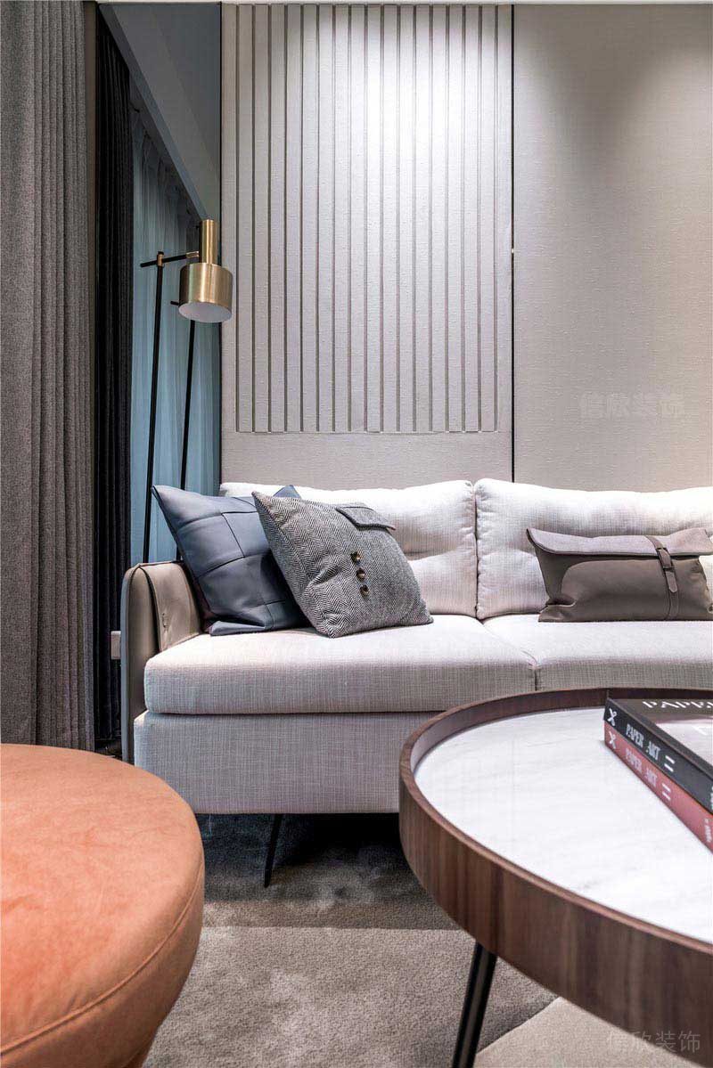 新居現代輕奢風沙發(fā)背景墻效果圖 (3)