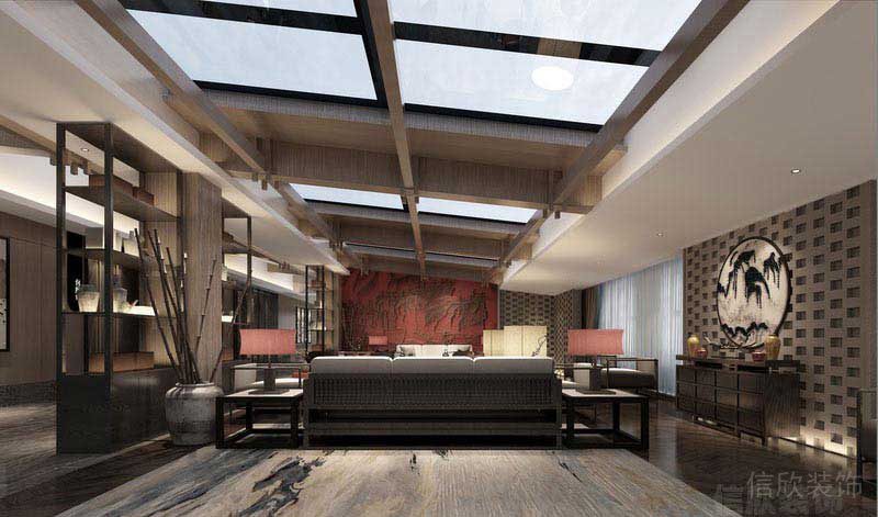 中式風(fēng)格辦公室陽(yáng)光會(huì)客房