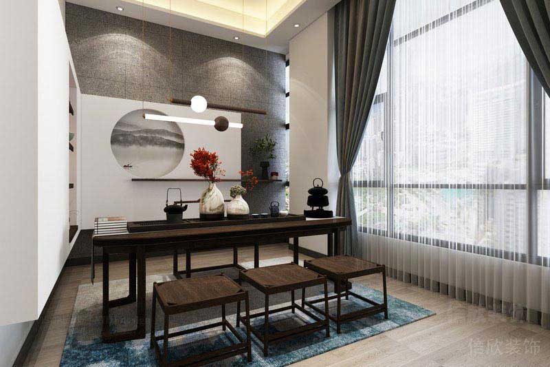中式極簡(jiǎn)風(fēng)辦公室品茶會(huì)客室
