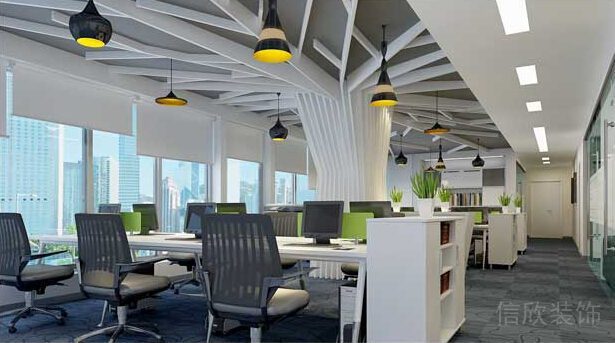 辦公室過道員工開發(fā)區(qū)域研發(fā)部裝修天花暖光創(chuàng)意led燈飾設(shè)計(jì)