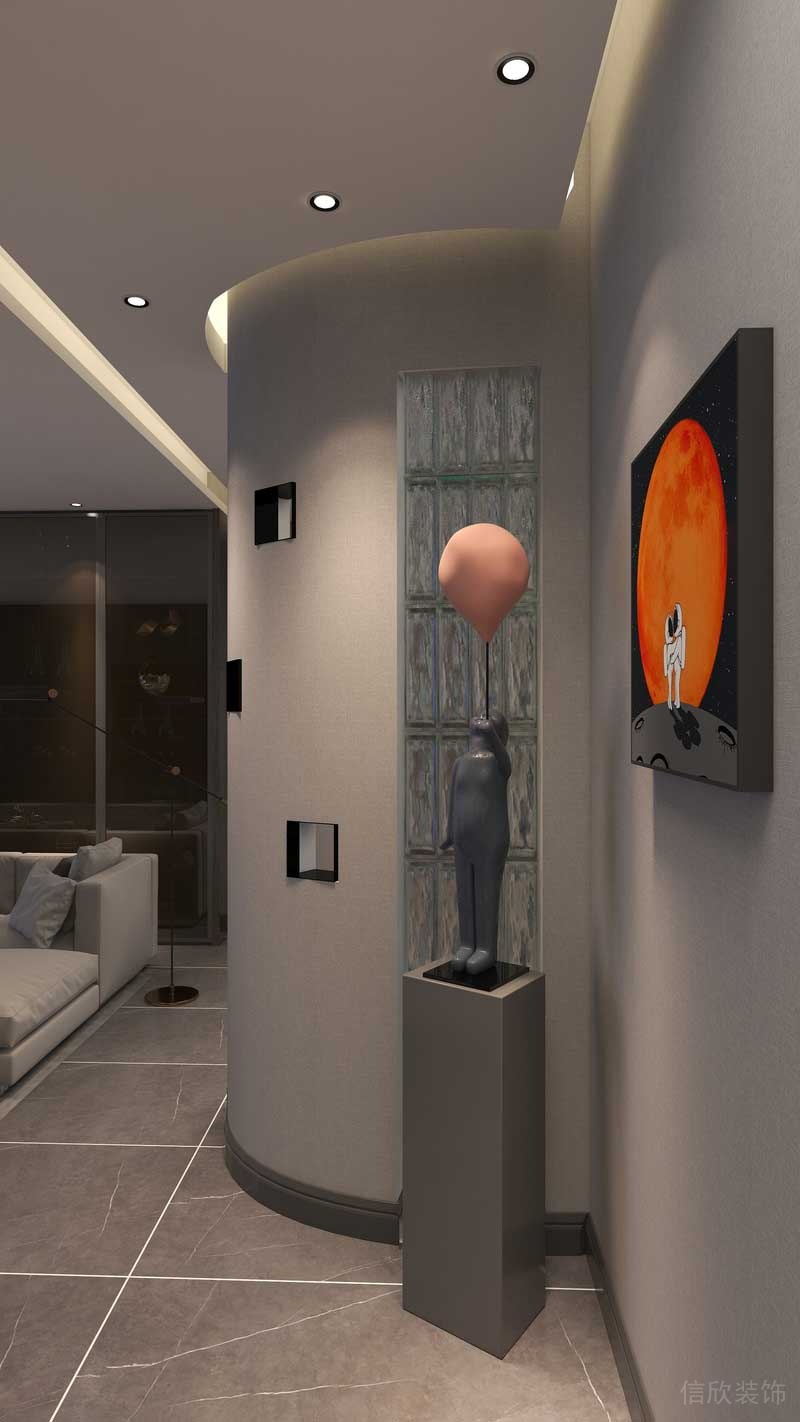 深圳羅湖區后現代家庭住房裝修設計方案過道藝術雕塑 深圳羅湖區后現代家庭住房裝修設計方案過道藝術雕塑