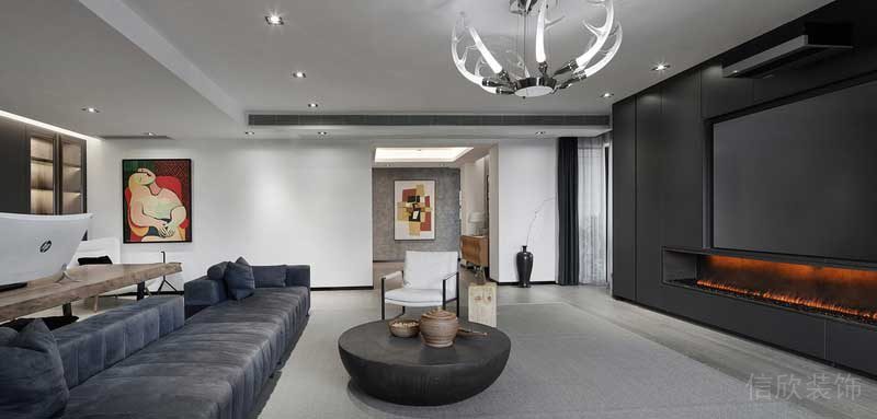 深圳龍崗區(qū)黑白灰極簡(jiǎn)風(fēng)家居裝修竣工實(shí)景圖茶幾 深圳龍崗區(qū)黑白灰極簡(jiǎn)風(fēng)家居裝修竣工實(shí)景圖茶幾