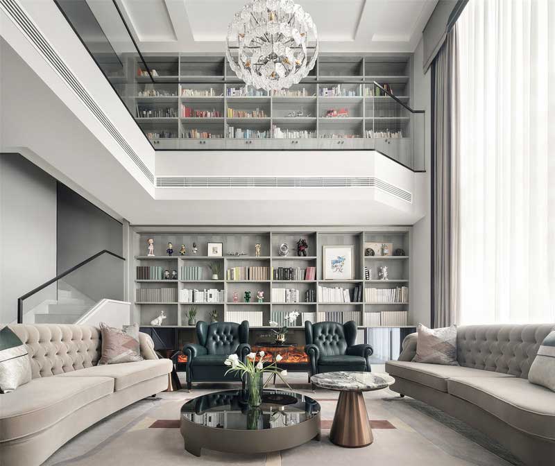 深圳南山區西麗簡約風格別墅裝修會客廳家具組合 深圳南山區西麗簡約風格別墅裝修會客廳家具組合