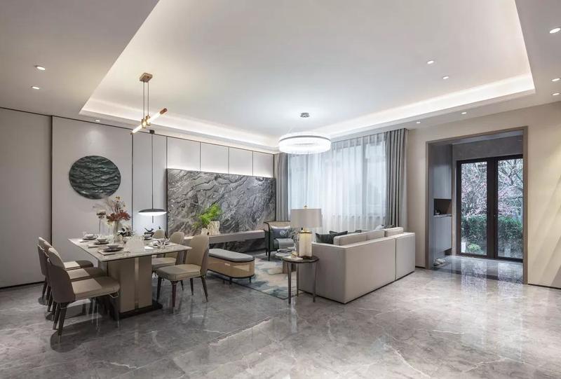 深圳鹽田新中式風(fēng)格別墅樣板房設(shè)計圖地面鋪貼 深圳鹽田新中式風(fēng)格別墅樣板房設(shè)計圖地面鋪貼