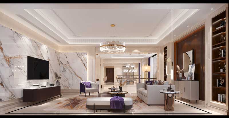 深圳南山區前海輕奢風格新房三居室裝修客廳 深圳南山區前海輕奢風格新房三居室裝修客廳