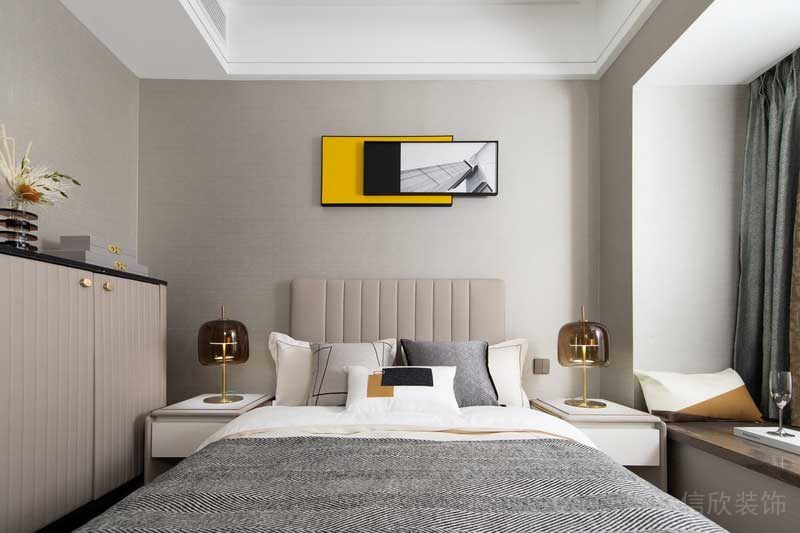 深圳龍崗坂田萬科第五園輕奢風大戶型樣板間設計次臥 深圳龍崗坂田萬科第五園輕奢風大戶型樣板間設計次臥