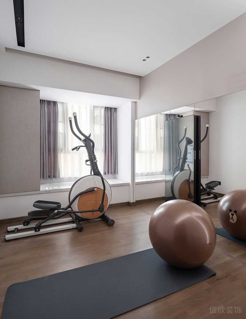 深圳龍崗北歐輕奢風(fēng)家庭新房裝修設(shè)計健身房