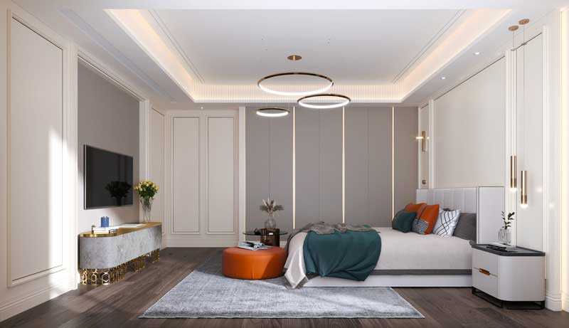 深圳南山區前海輕奢風格新房三居室裝修主人房 深圳南山區前海輕奢風格新房三居室裝修主人房