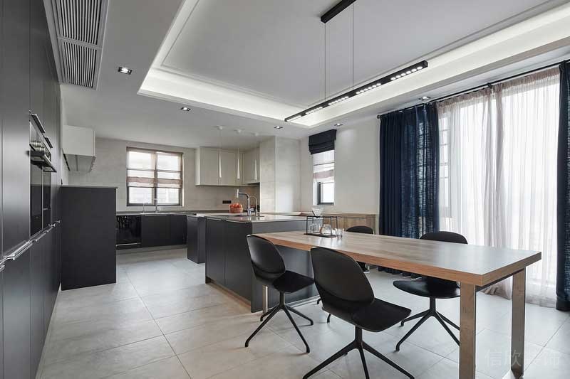 深圳龍崗區(qū)黑白灰極簡(jiǎn)風(fēng)家居裝修竣工實(shí)景圖餐桌餐椅 深圳龍崗區(qū)黑白灰極簡(jiǎn)風(fēng)家居裝修竣工實(shí)景圖餐桌餐椅