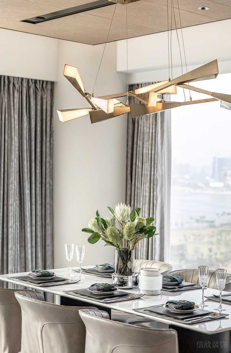 深圳鹽田區現代輕奢家庭裝修設計餐桌餐椅 深圳鹽田區現代輕奢家庭裝修設計餐桌餐椅