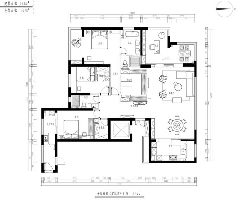 深圳龍華區2021年極簡風格新房裝修案例平面布置圖 深圳龍華區2021年極簡風格新房裝修案例平面布置圖
