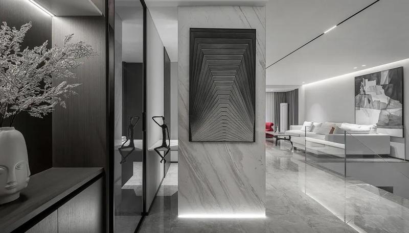 深圳鹽田極簡(jiǎn)風(fēng)格家庭住宅裝修設(shè)計(jì)客廳軟裝陳設(shè) 深圳鹽田極簡(jiǎn)風(fēng)格家庭住宅裝修設(shè)計(jì)客廳軟裝陳設(shè)