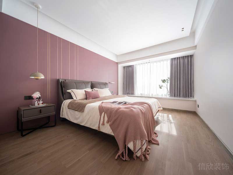 深圳龍崗北歐輕奢風(fēng)家庭新房裝修設(shè)計主臥