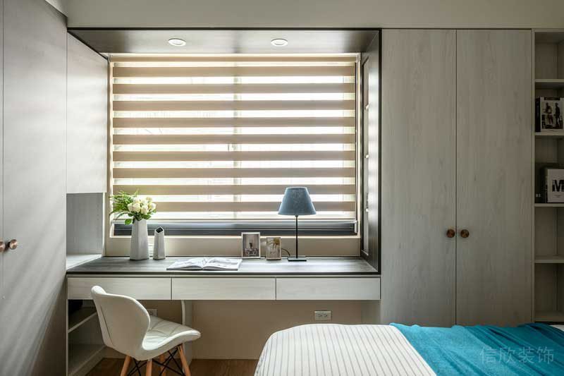 深圳鹽田區(qū)沙頭角北歐風(fēng)格舊房翻新改造裝修主臥書臺(tái) 深圳鹽田區(qū)沙頭角北歐風(fēng)格舊房翻新改造裝修主臥書臺(tái)