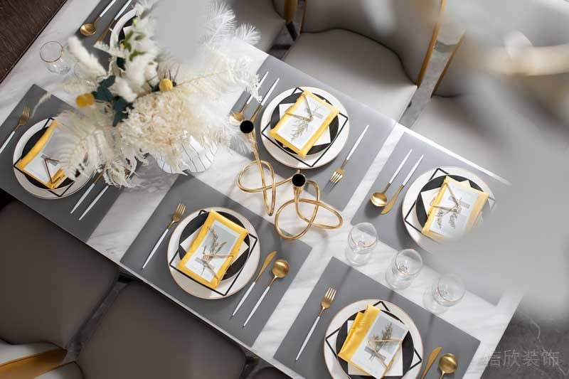 深圳龍崗坂田萬科第五園輕奢風大戶型樣板間設計餐具 深圳龍崗坂田萬科第五園輕奢風大戶型樣板間設計餐具