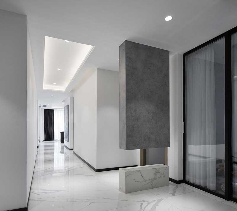 深圳寶安西鄉(xiāng)高級(jí)灰色調(diào)簡(jiǎn)約家居裝修實(shí)景圖走廊