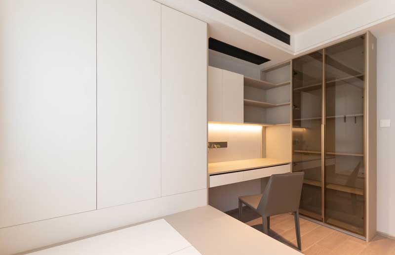 深圳羅湖區(qū)現(xiàn)代簡(jiǎn)約家庭新房裝修客房