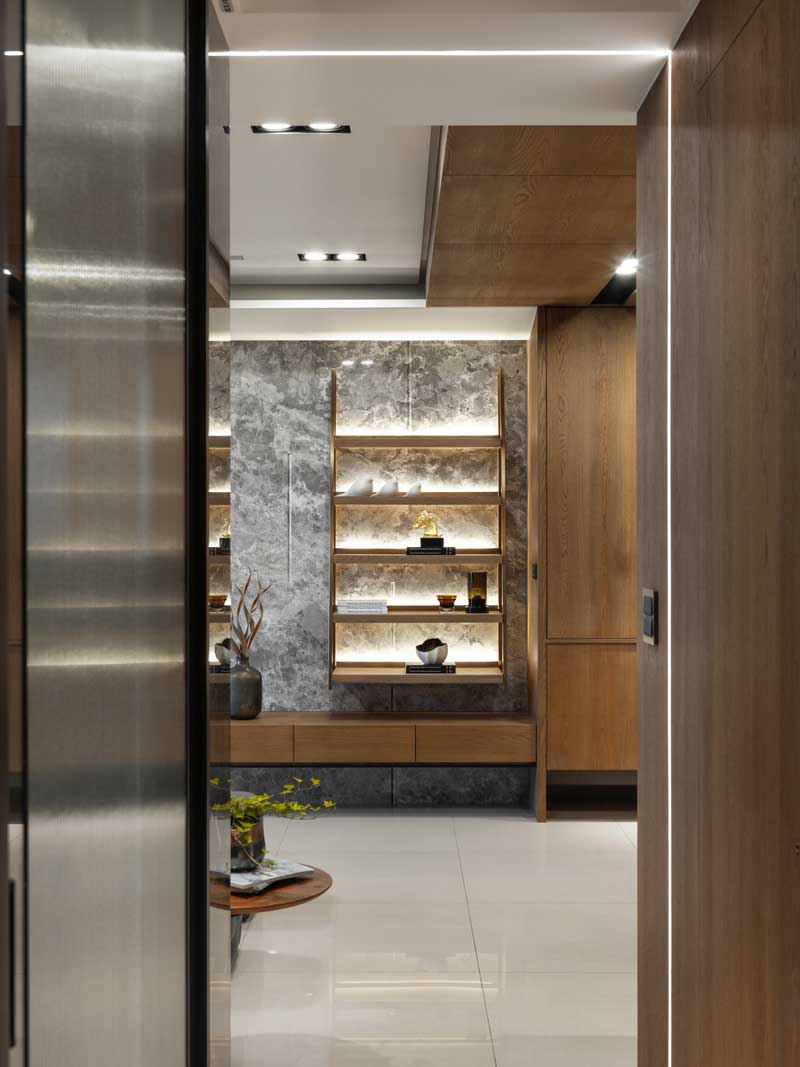 深圳羅湖區現代風格100平方家庭裝修工程案例裝飾層架 深圳羅湖區現代風格100平方家庭裝修工程案例裝飾層架