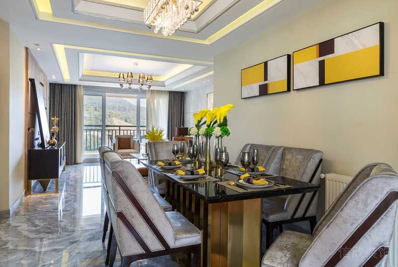 深圳龍華觀瀾現(xiàn)代輕奢家庭別墅裝飾設計餐廳 深圳龍華觀瀾現(xiàn)代輕奢家庭別墅裝飾設計餐廳