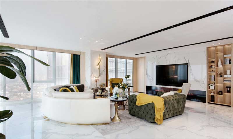 深圳鹽田區輕奢風格舊房裝修施工案例客廳 深圳鹽田區輕奢風格舊房裝修施工案例客廳