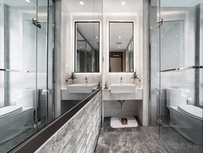 深圳南山區(qū)現(xiàn)代輕奢住宅新房裝修衛(wèi)浴空間 深圳南山區(qū)現(xiàn)代輕奢住宅新房裝修衛(wèi)浴空間