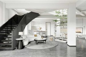 鹽田區(qū)白色的辦公室裝修設(shè)計