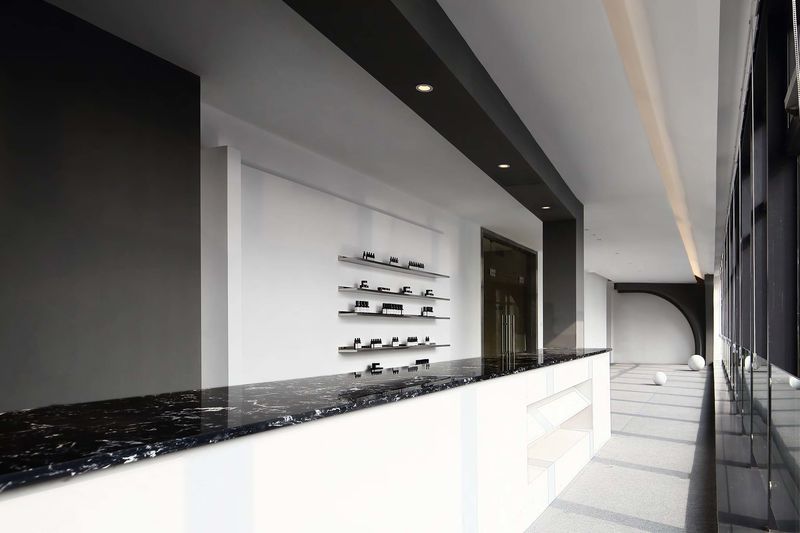 深圳龍華大浪極簡風格辦公室裝修后門廳長島臺 深圳龍華大浪極簡風格辦公室裝修后門廳長島臺