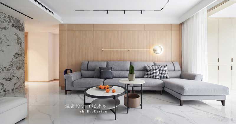 深圳龍崗平湖極簡(jiǎn)北歐風(fēng)家居裝修客廳沙發(fā)背景墻