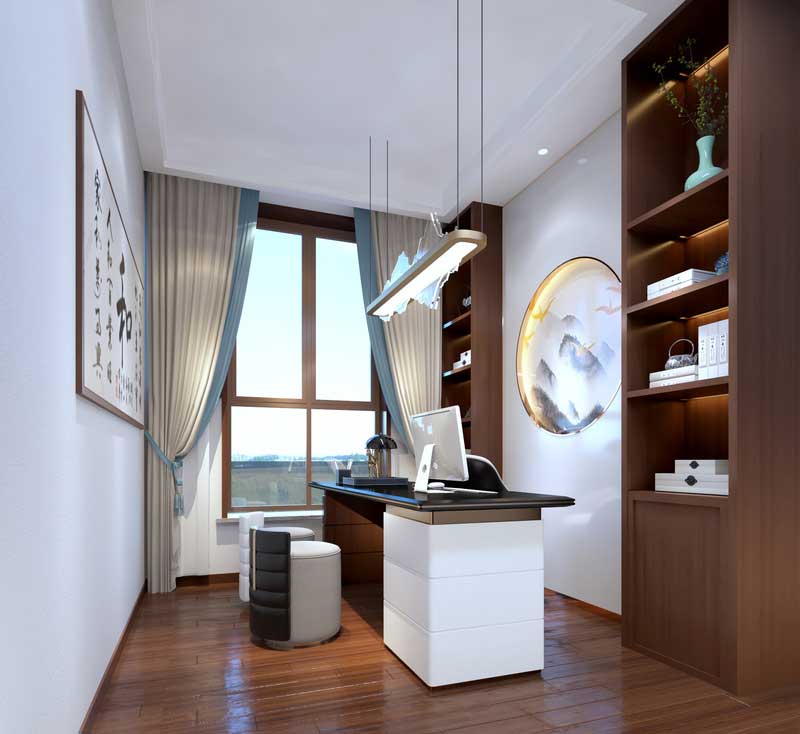 深圳南山區新中式家庭新房裝修工程施工方案書房 深圳南山區新中式家庭新房裝修工程施工方案書房