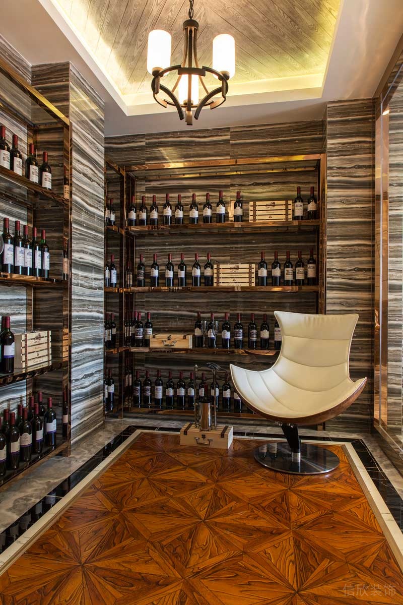 深圳龍華觀瀾現(xiàn)代輕奢家庭別墅裝飾設計酒窖 深圳龍華觀瀾現(xiàn)代輕奢家庭別墅裝飾設計酒窖