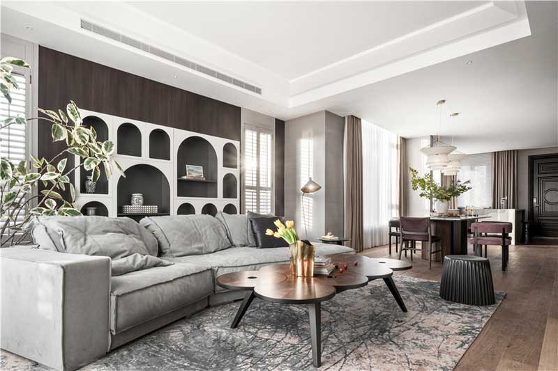 深圳寶安新中式田園風別墅裝修客廳家具組合 深圳寶安新中式田園風別墅裝修客廳家具組合