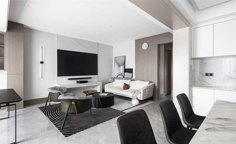 深圳羅湖區黑白色簡約風格家居裝修圖客廳家具 深圳羅湖區黑白色簡約風格家居裝修圖客廳家具