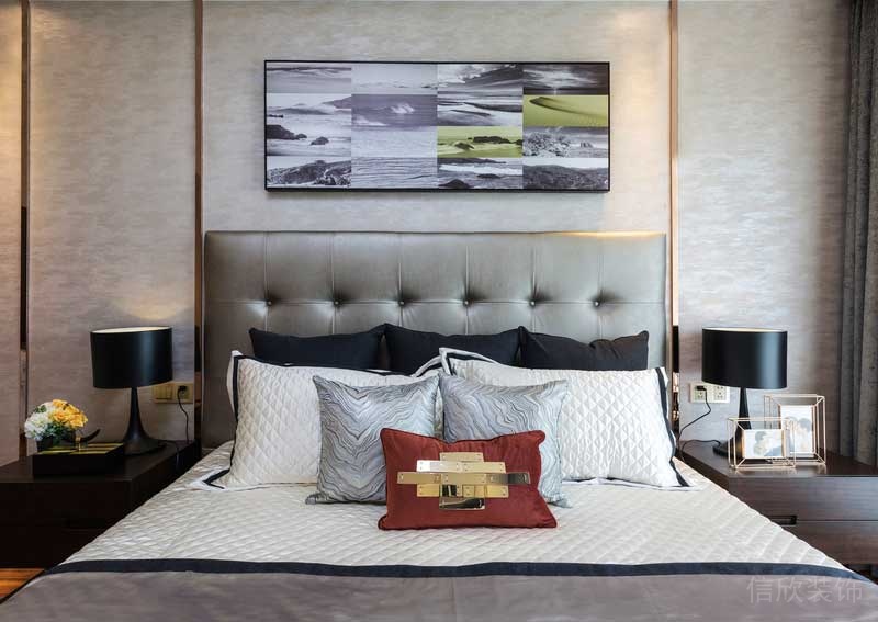 深圳龍華觀瀾現(xiàn)代輕奢家庭別墅裝飾設計主臥 深圳龍華觀瀾現(xiàn)代輕奢家庭別墅裝飾設計主臥