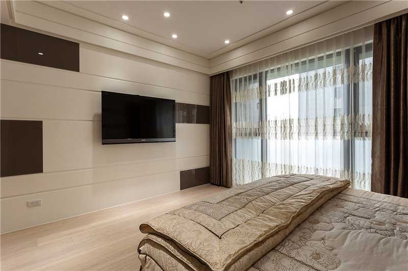 深圳龍華新區(qū)簡歐風(fēng)格家居裝修設(shè)計主臥電視背景墻 深圳龍華新區(qū)簡歐風(fēng)格家居裝修設(shè)計主臥電視背景墻