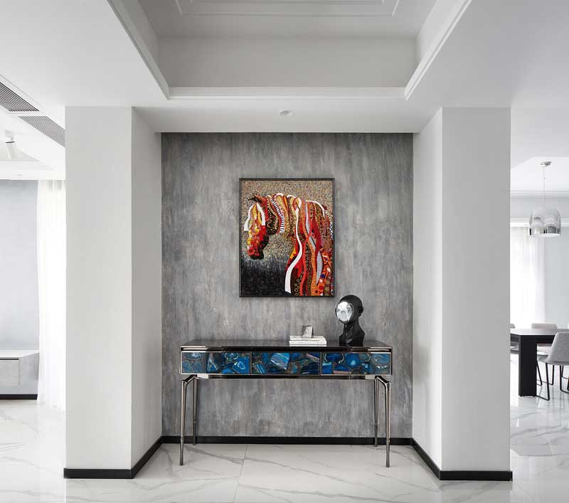 深圳寶安西鄉(xiāng)高級(jí)灰色調(diào)簡(jiǎn)約家居裝修實(shí)景圖玄關(guān)