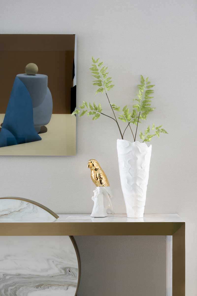 深圳羅湖萬科三居室輕奢風格樣板房設計案例藝術(shù)裝飾