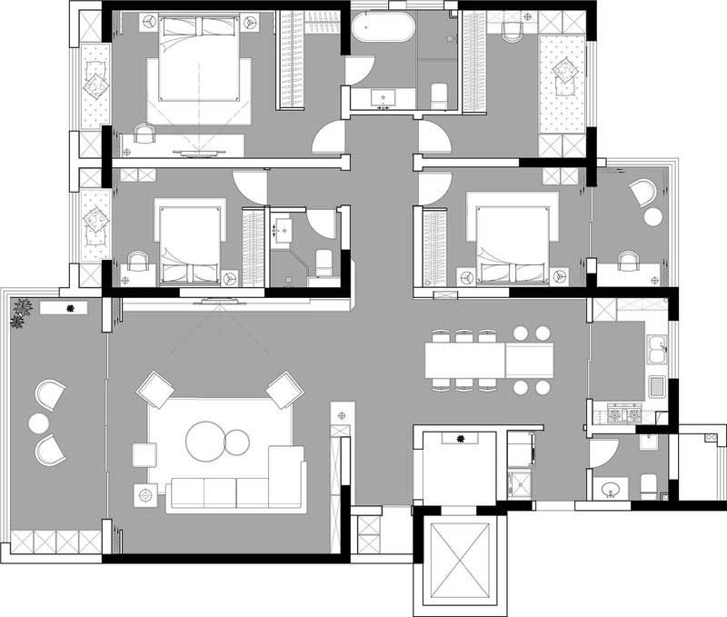 深圳羅湖區(qū)蓮塘現(xiàn)代簡約風格家居裝修平面布置圖 深圳羅湖區(qū)蓮塘現(xiàn)代簡約風格家居裝修平面布置圖