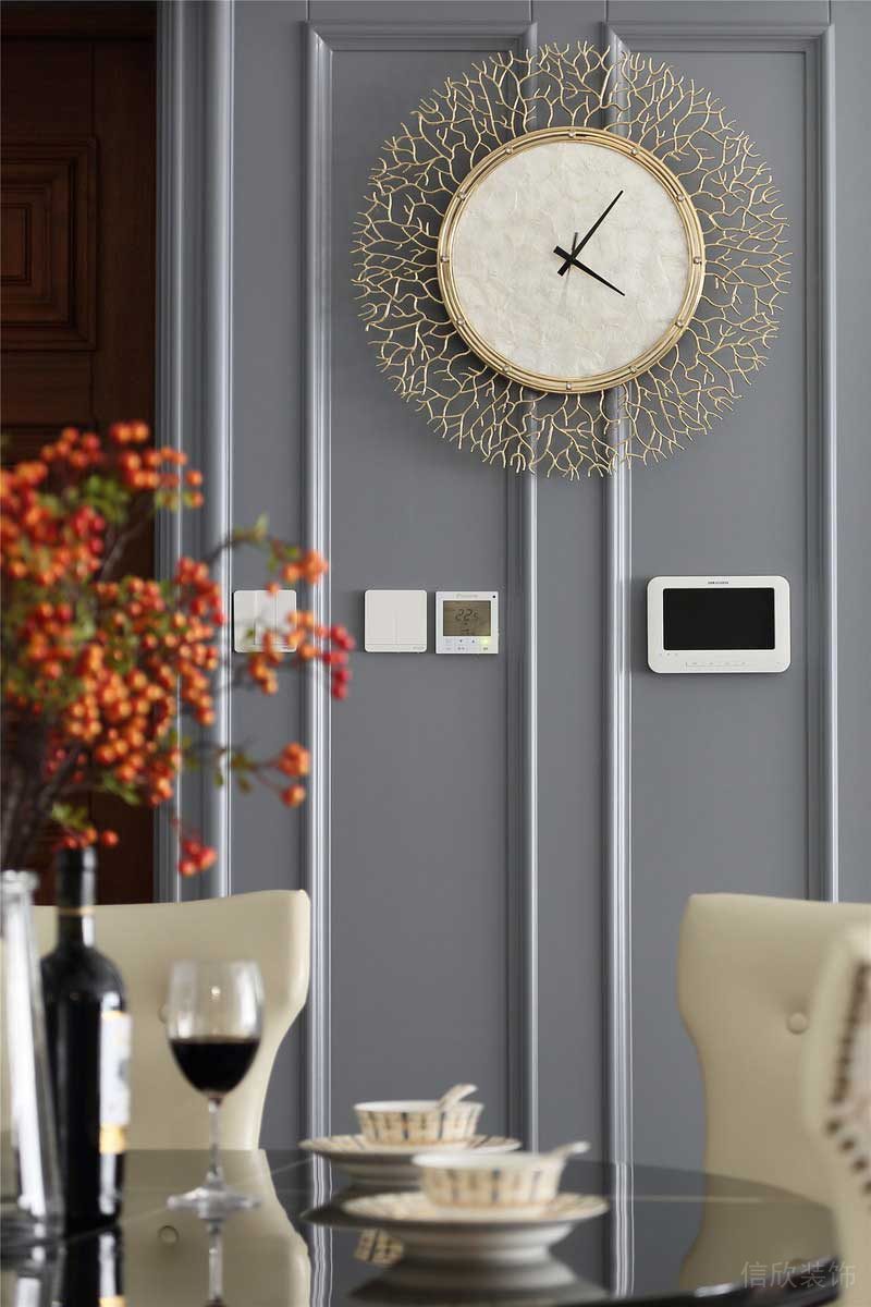 深圳寶安意式輕奢風100平方三房裝修施工軟裝陳設